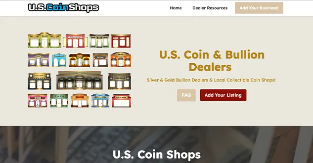 USCoinShops dealer directory and CoinShows calendar
