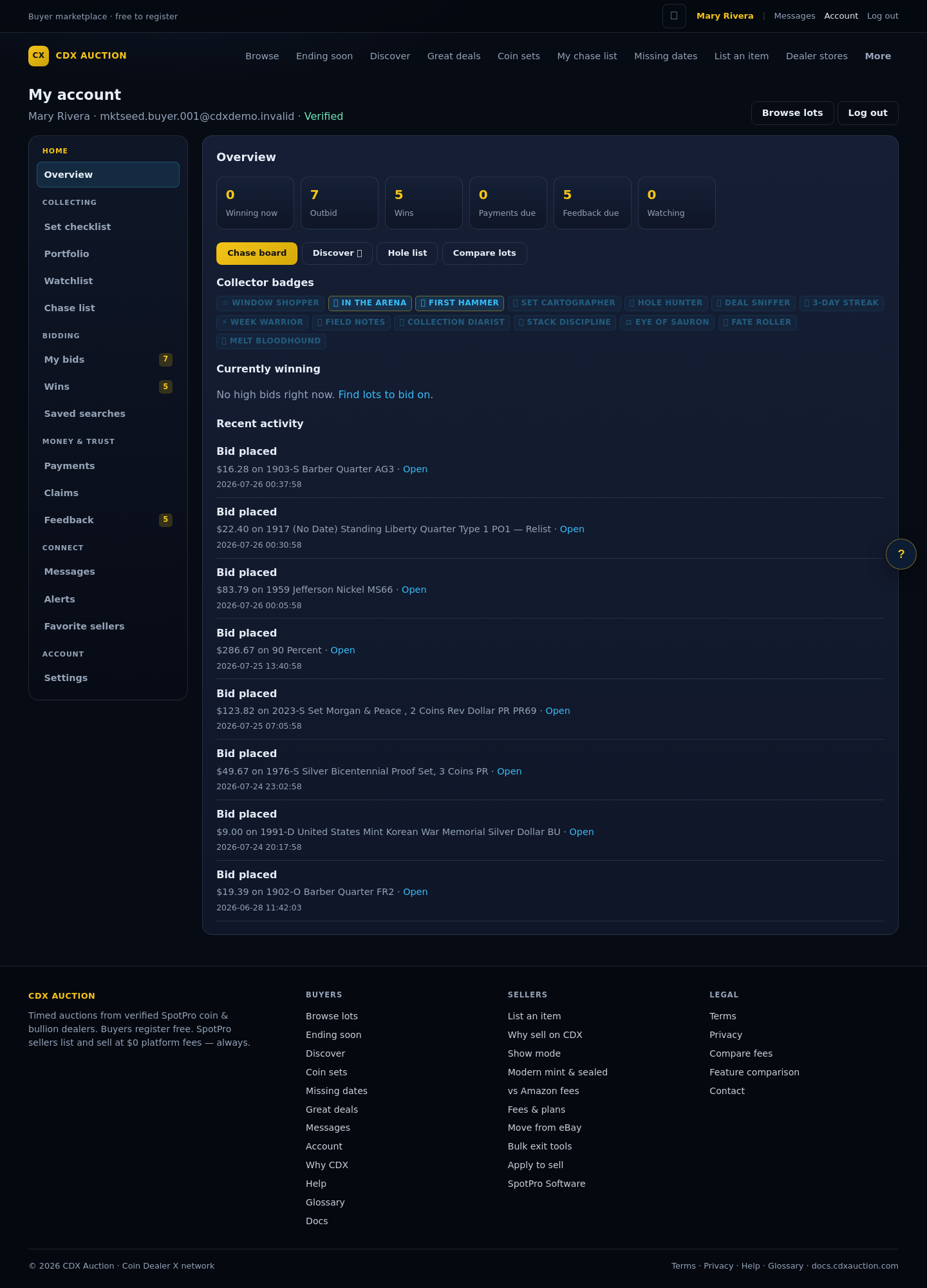 My listings seller desk