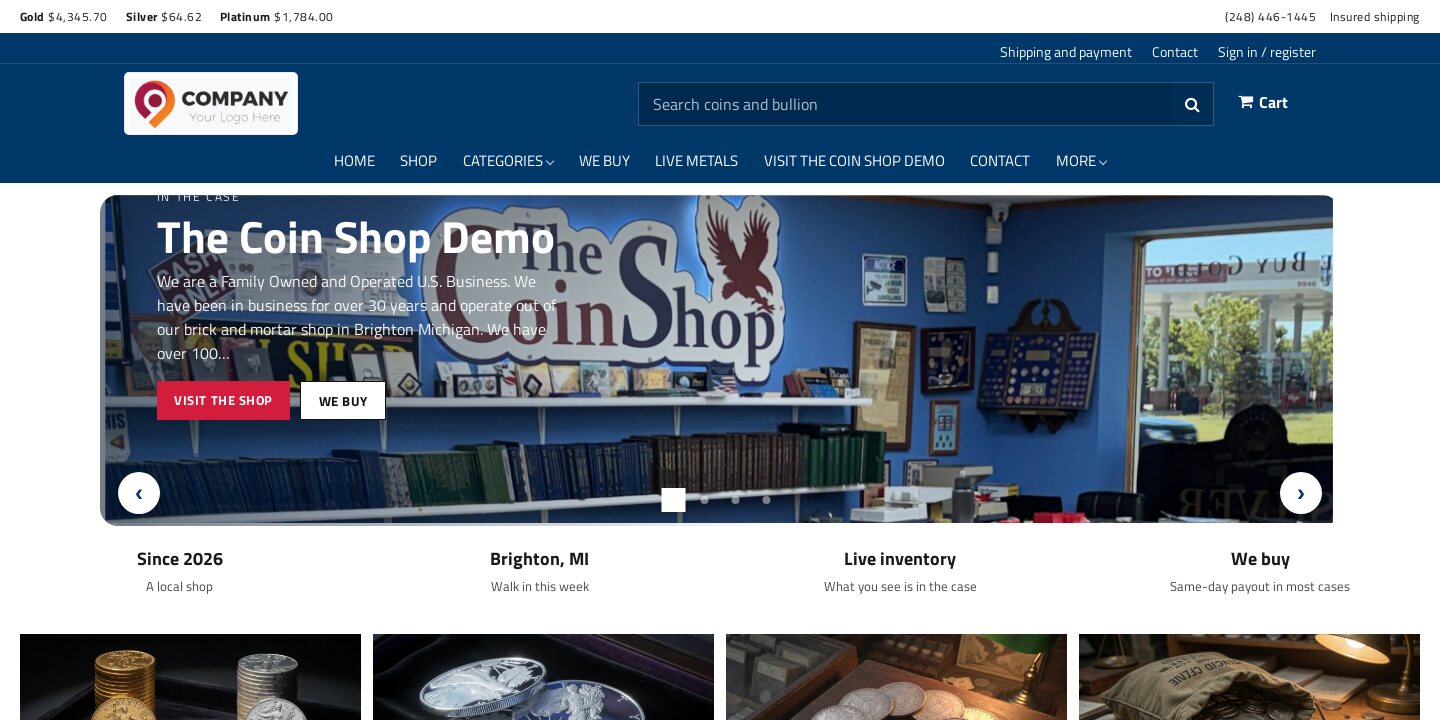 Plaza ExtraCoins design — Retail e-shop