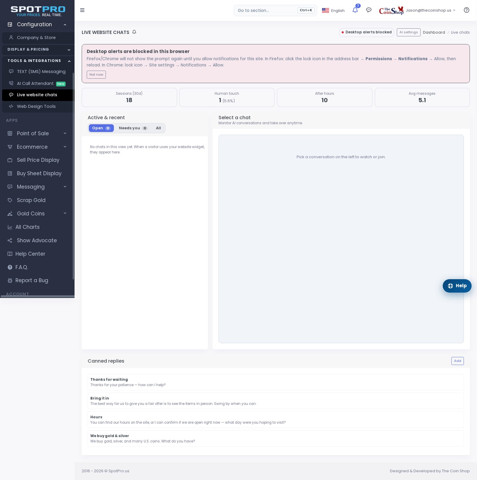Live chats