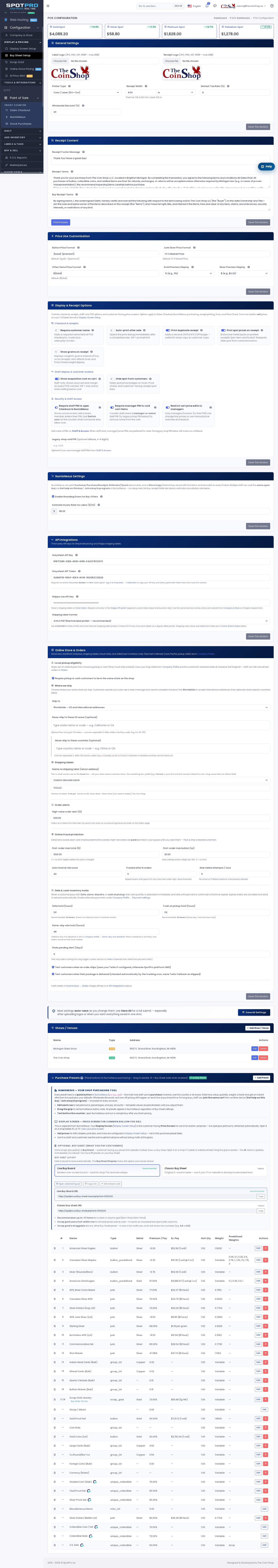 POS config API