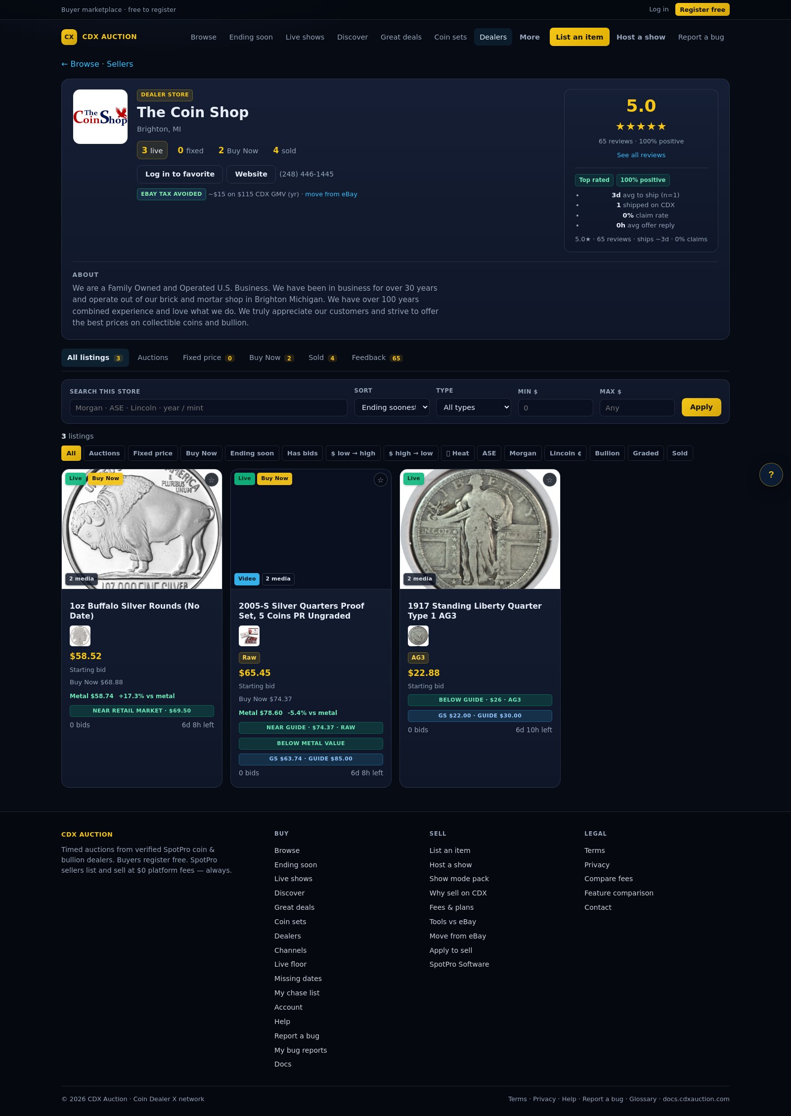 Seller store