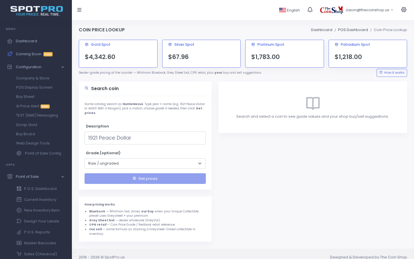 Coin Price Lookup