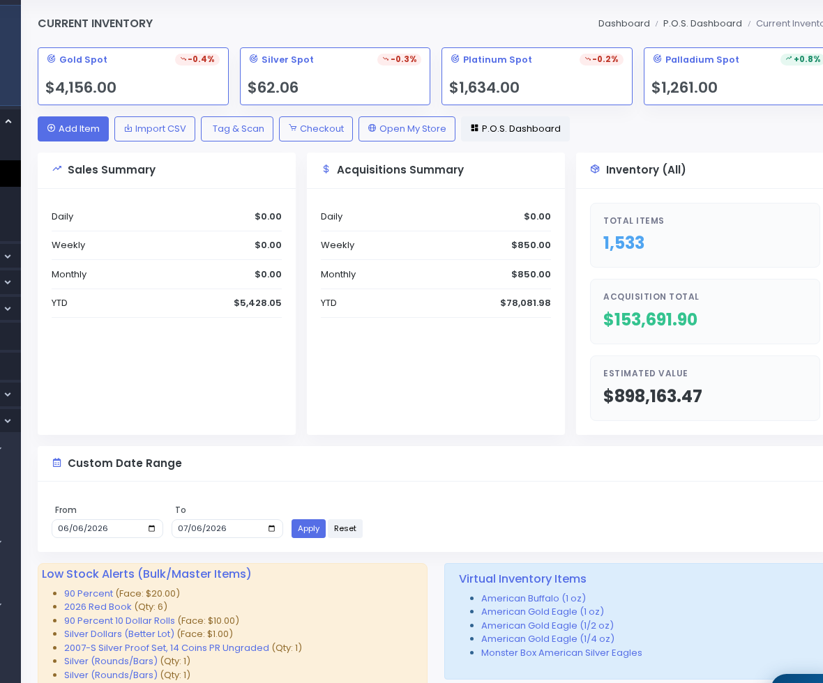 New rows are searchable in Sales Checkout immediately.