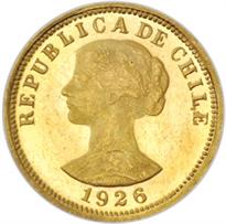 Chile Gold 50 Peso (1926-1974)