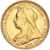 Great Britain Gold Sovereign - Victoria Veiled (1893-1901)