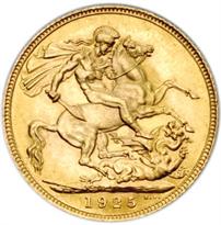 Great Britain Gold Sovereign - George V (1911-1925) reverse, 