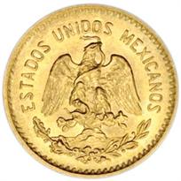 Mexico Gold 5 Peso (1905-1955) reverse, 
