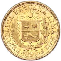 Peru Gold 1 Libra (1898-1969) reverse, 