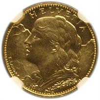 Switzerland Gold 10 Franc (1911-1922)