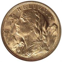Switzerland Gold 20 Franc (1897-1949)