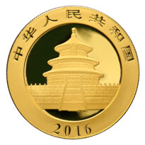 China Gold Panda 1/2 Ounce reverse, 