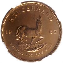 South Africa Krugerrand 1/10 Ounce reverse, 