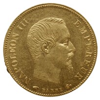 France Gold 10 Franc Napoleon III (1854-1868)