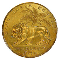 India Gold Mohur (1835-1918) reverse, 