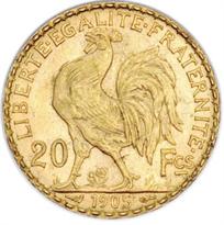 Morocco Gold 10 Franc (1921-1925) reverse, 