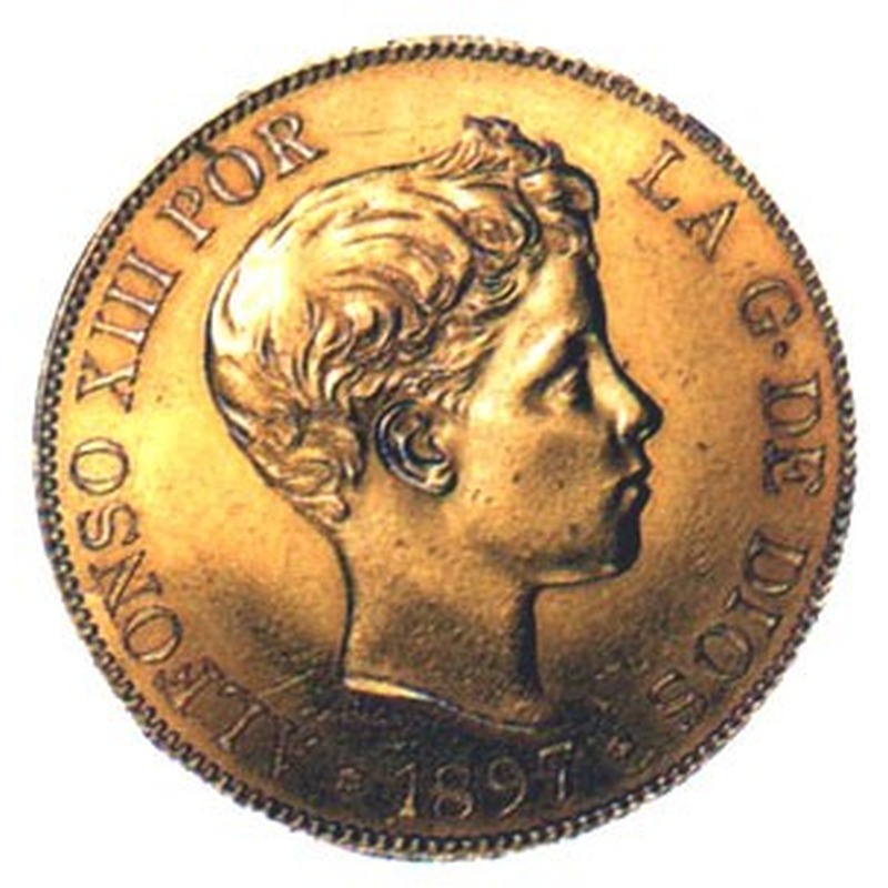 Spain Gold 100 Peseta (1876-1892)