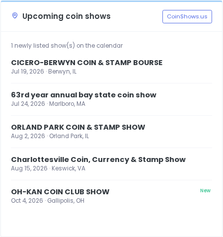 SpotPro home dashboard upcoming coin shows