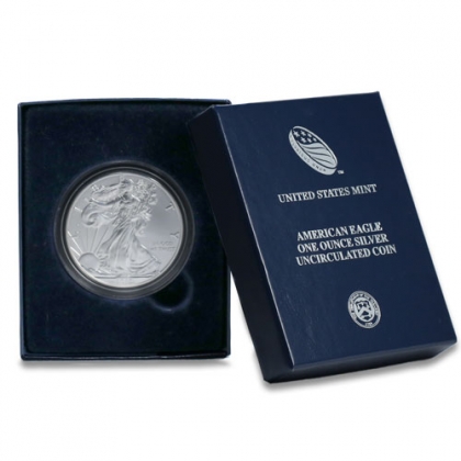 2008-W U.S. Mint American Silver Eagle Burnished 1 oz .999 Burnished NO COA