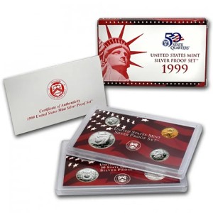 1999-S Proof Set - Silver Proof Set, 9 Coins PR Ungraded