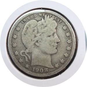 1908-O Barber Quarter G4