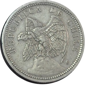 1933 Chile 1 Peso coin — photo 2