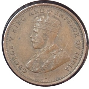 1912 Ceylon half Cent coin — photo 2