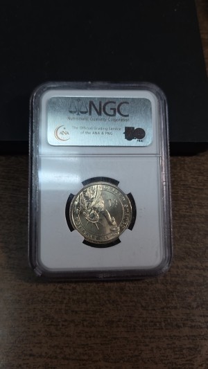 2007 Presidential Dollar () $1 George Washington, Missing Edge Lettering MS64 — photo 2