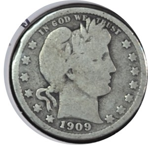 1909-S Barber Quarter AG3