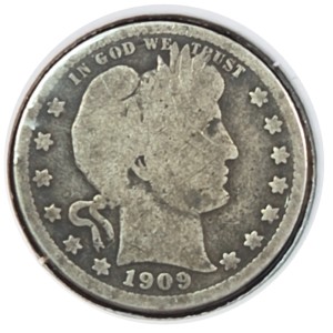 1909-S Barber Quarter AG3