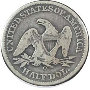 1859-O Liberty Seated Half Dollar VG10 — photo 2