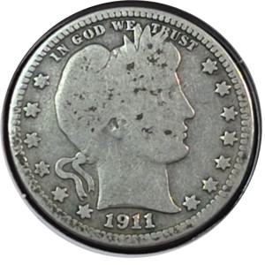 1911-D Barber Quarter G4 — photo 1