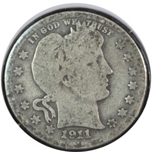 1911-D Barber Quarter G4 — photo 1