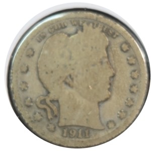 1911-S Barber Quarter AG3 — photo 1