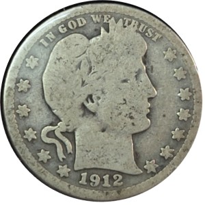 1912-S Barber Quarter G4 — photo 1