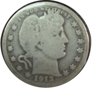 1913 Barber Quarter G4 — photo 1