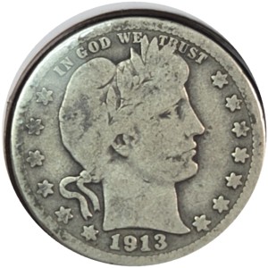1913-D Barber Quarter G4 — photo 1
