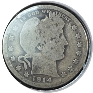 1914-D Barber Quarter AG3 — photo 1
