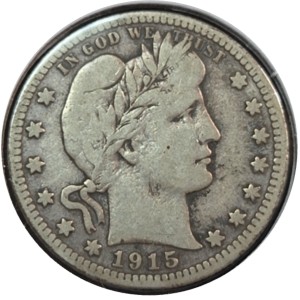1915-D Barber Quarter VG10 — photo 1