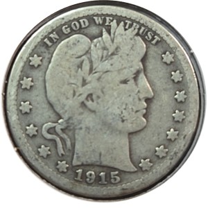 1915-S Barber Quarter G6 — photo 1