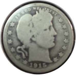 1915-S Barber Quarter AG3 — photo 1