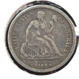 1877-CC Liberty Seated Dime VF20