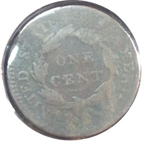1817 Coronet Head Large Cent 13 Stars, N-6 BN FR2 — photo 2