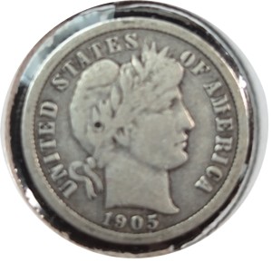 1905-O Barber Dime VG10