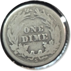 1914-S Barber Dime AG3 — photo 2