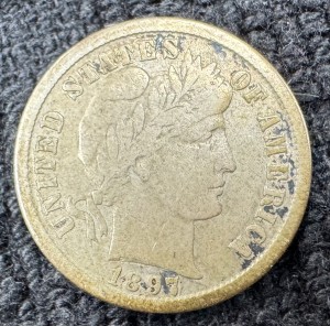 1897-S Barber Dime VG