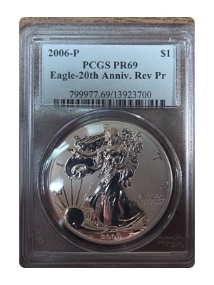 2006-P American Silver Eagle Reverse PR — photo 1