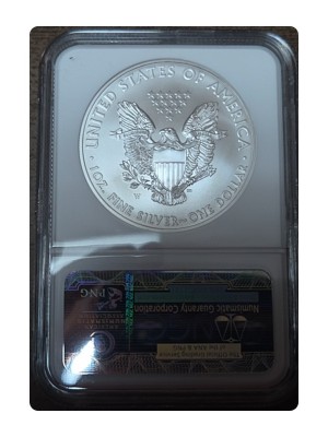 2008-W American Silver Eagle, Burnished MS69 — photo 2