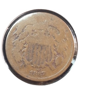 1867 Two-Cent Piece BN AG3