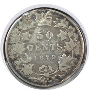 1872-h Canada 50 cent coin — photo 1